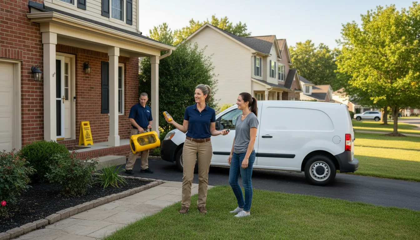 Residential water damage restoration in Whitsett, NC